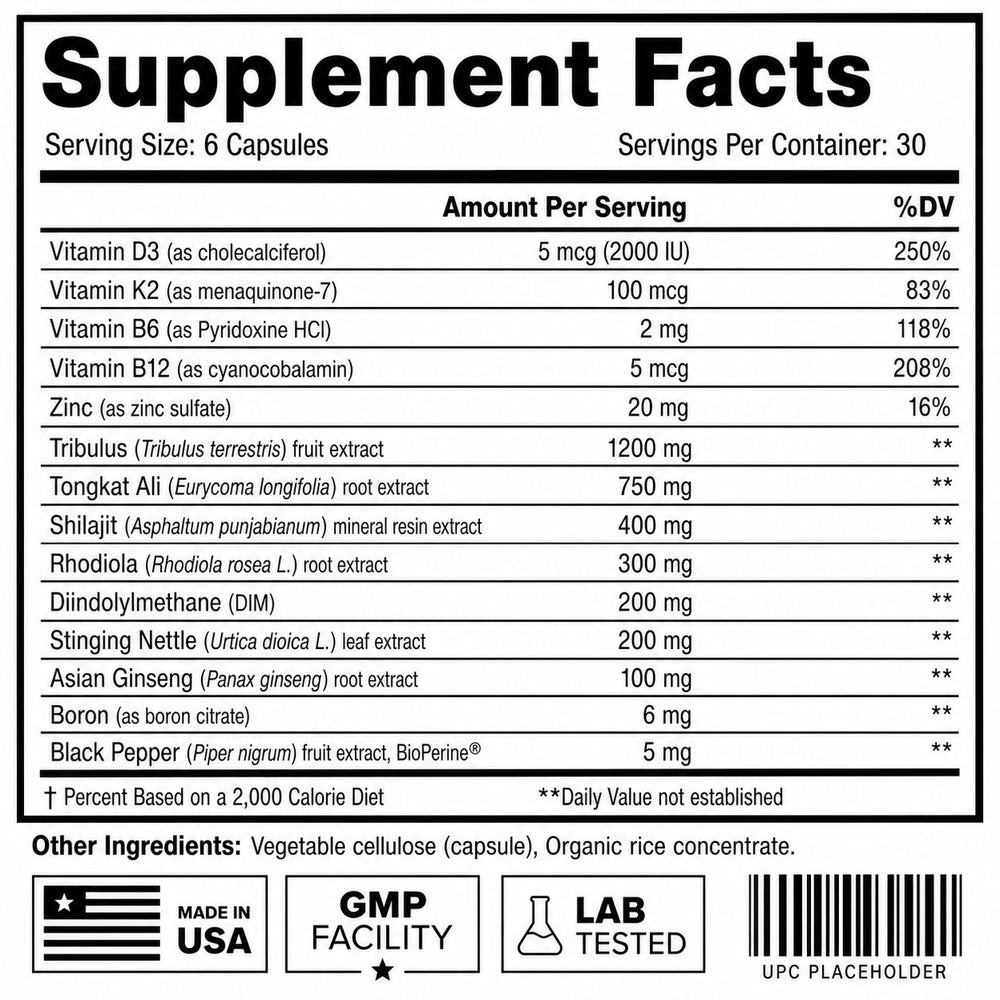 Enhanced+ Supplement Facts