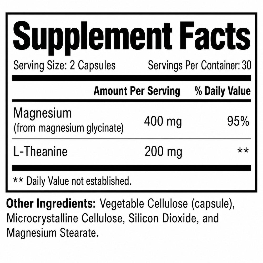 Magnesium+ Supplement Facts